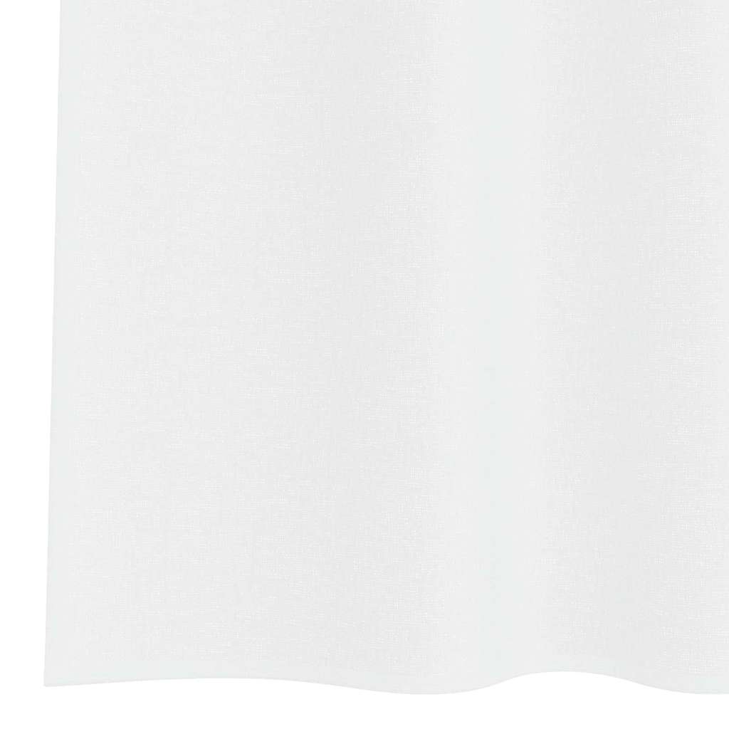 Voile Curtain with Curtains 2 pcs White 225 x 140 cm Polyester