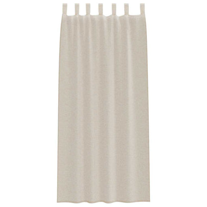 Voile Curtain with Curtains 2 pcs Sand 245 x 140 cm Polyester