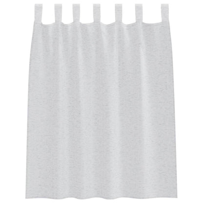 Voile Curtain 2 pcs Light Grey 140 x 140 cm Polyester
