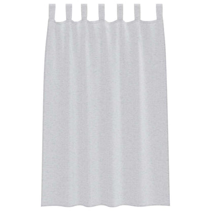Voile Curtain 2 pcs Light Grey 175 x 140 cm Polyester