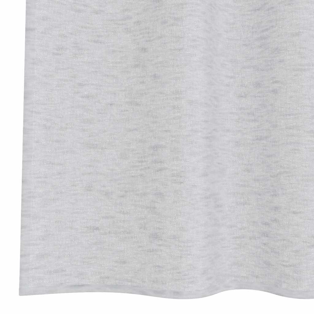 Voile Curtain 2 pcs Light Grey 245 x 140 cm Polyester