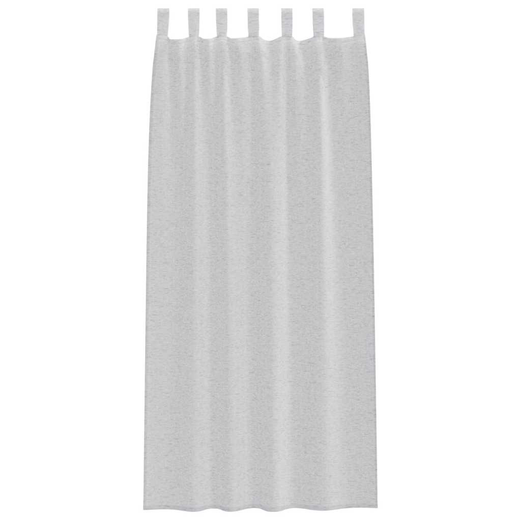 Voile Curtain 2 pcs Light Grey 245 x 140 cm Polyester