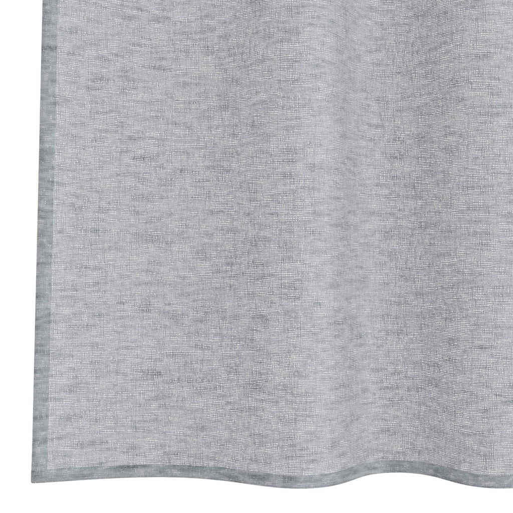 Voile Curtain 2 pcs Dark Grey 225 x 140 cm Polyester