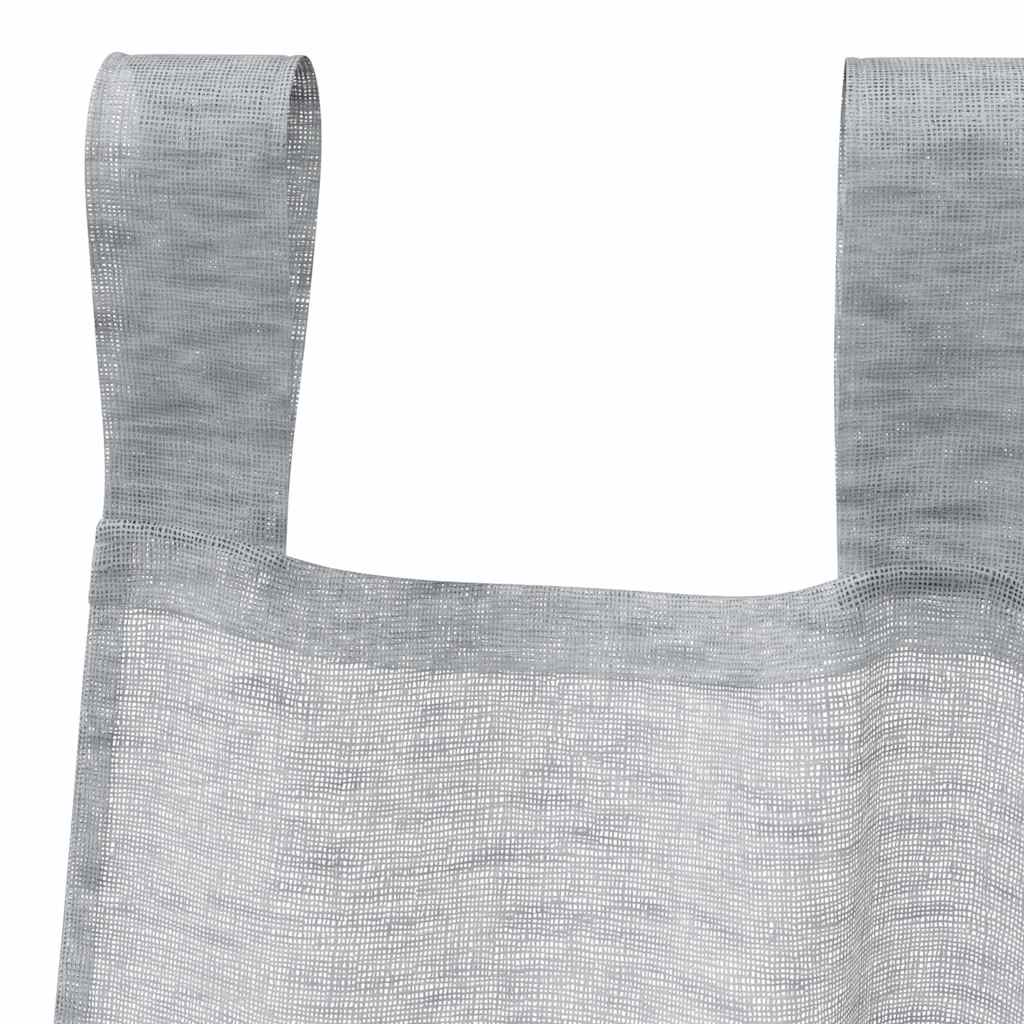 Voile Curtain 2 pcs Dark Grey 260 x 140 cm Polyester