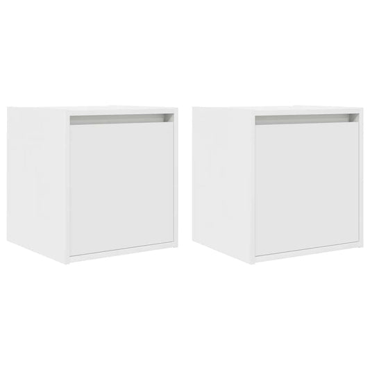 Wall-Mounted Bedside Cabinets 2 pcs White 38x34x40 cm