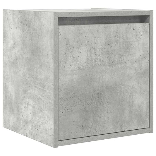 Wall-Mounted Bedside Cabinet Concrete Grey 38x34x40 cm