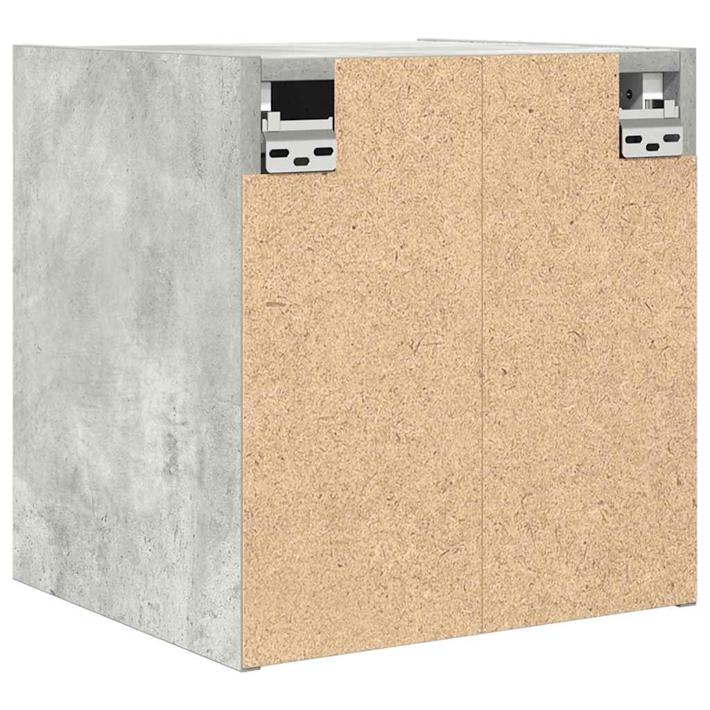 Wall-Mounted Bedside Cabinet Concrete Grey 38x34x40 cm