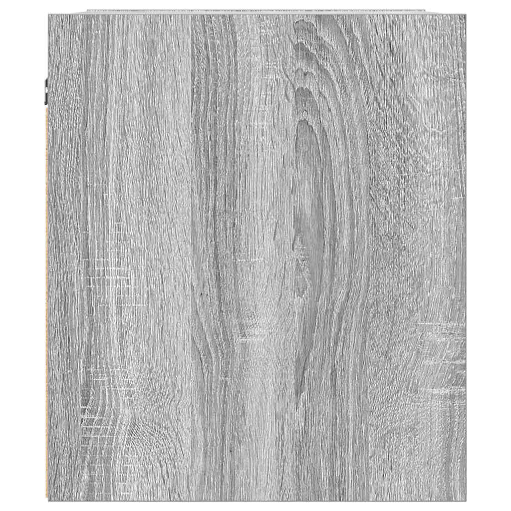 Wall-Mounted Bedside Cabinet Grey Sonoma 38x34x40 cm