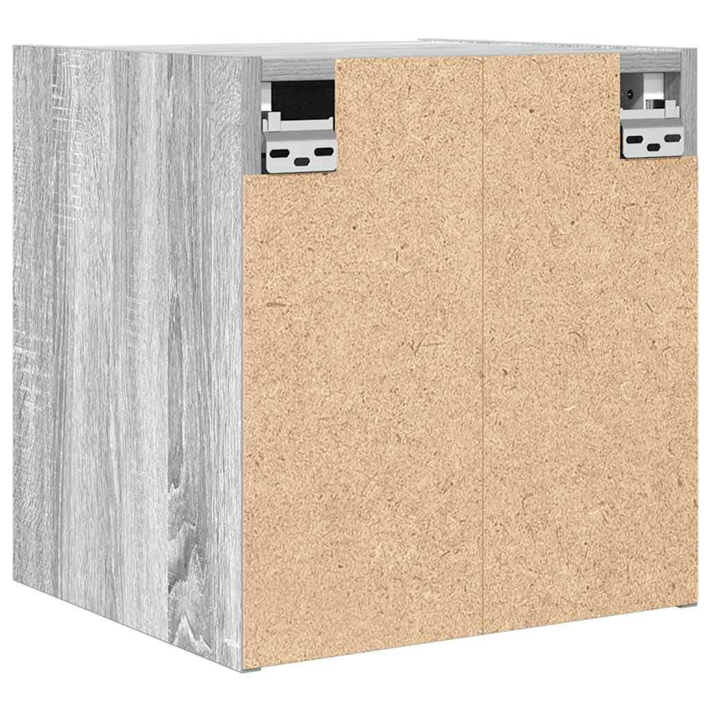Wall-Mounted Bedside Cabinet Grey Sonoma 38x34x40 cm