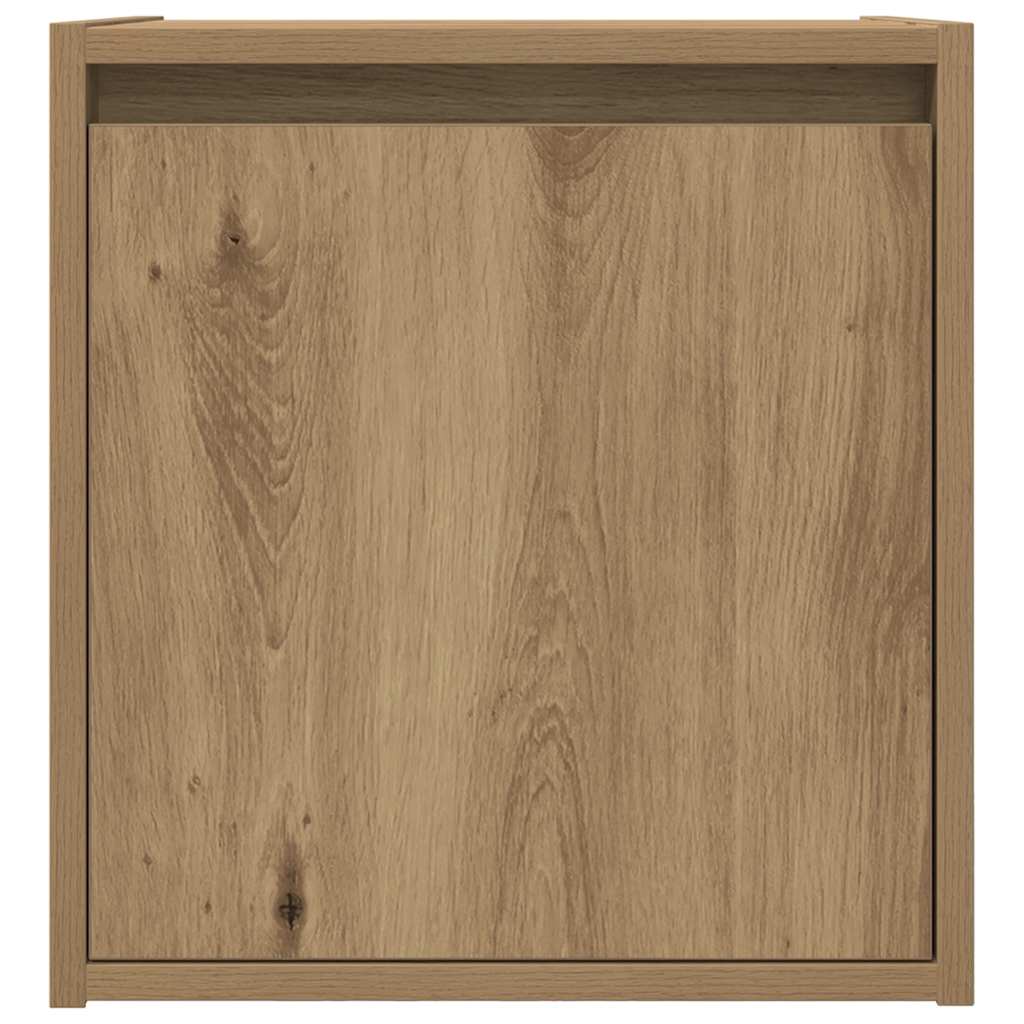 Wall-Mounted Bedside Cabinet Artisan Oak 38x34x40 cm