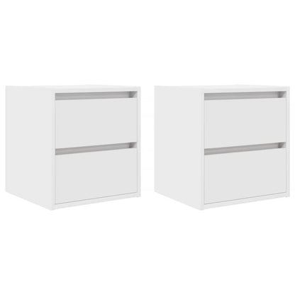Wall-mounted Bedside Cabinets 2 pcs White 38x34x40 cm