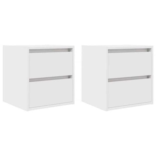 Wall-mounted Bedside Cabinets 2 pcs White 38x34x40 cm