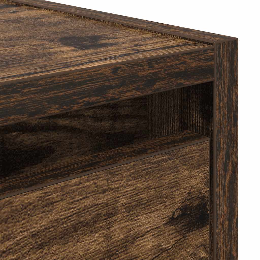 Wall-mounted Bedside Cabinets 2 pcs Smoked Oak 38x34x40 cm