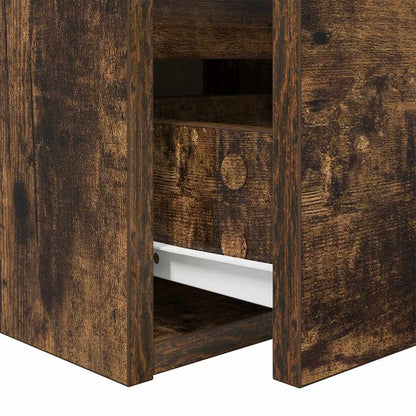 Wall-mounted Bedside Cabinets 2 pcs Smoked Oak 38x34x40 cm