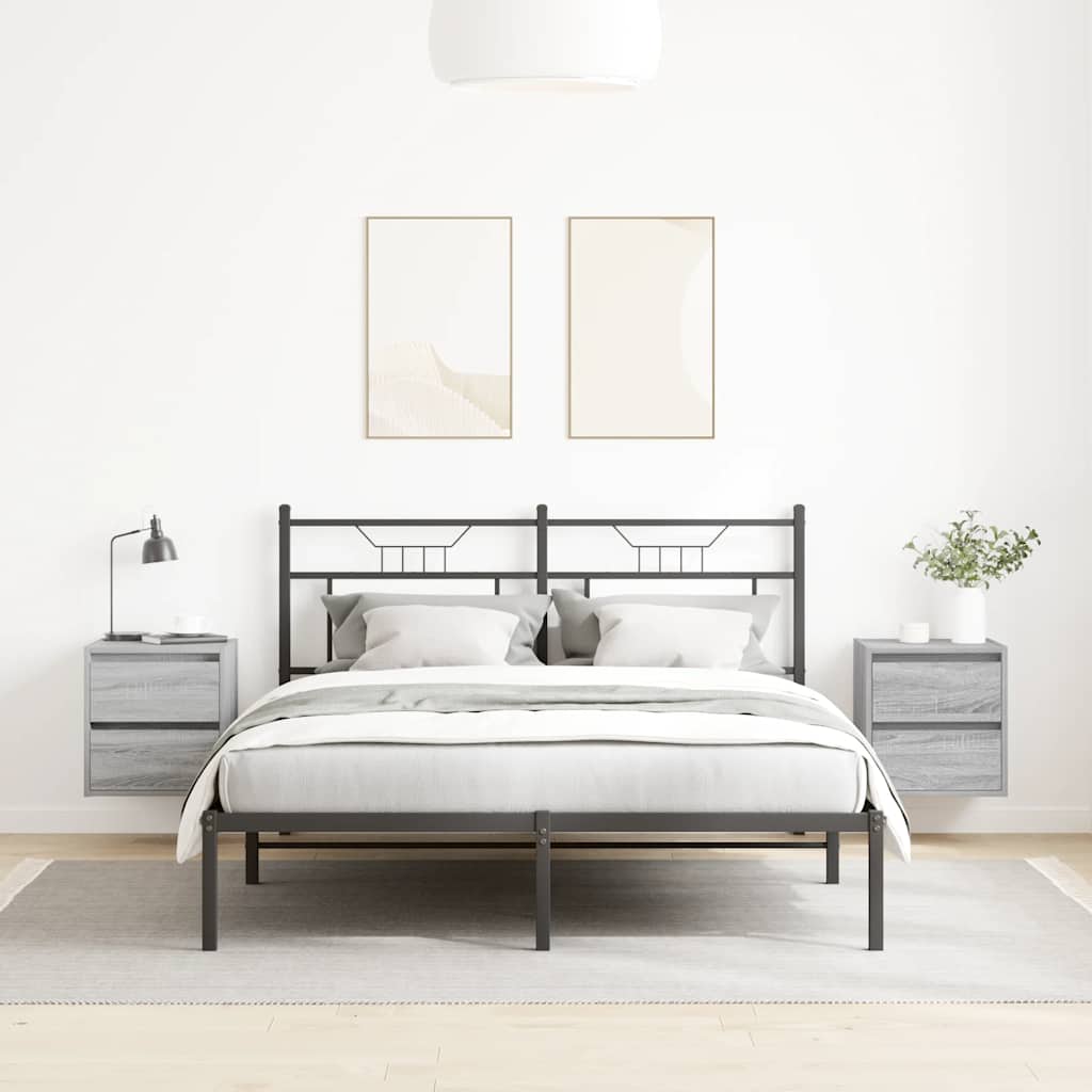 Wall-mounted Bedside Cabinets 2 pcs Grey Sonoma 38x34x40 cm