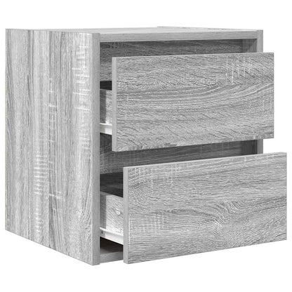 Wall-mounted Bedside Cabinets 2 pcs Grey Sonoma 38x34x40 cm