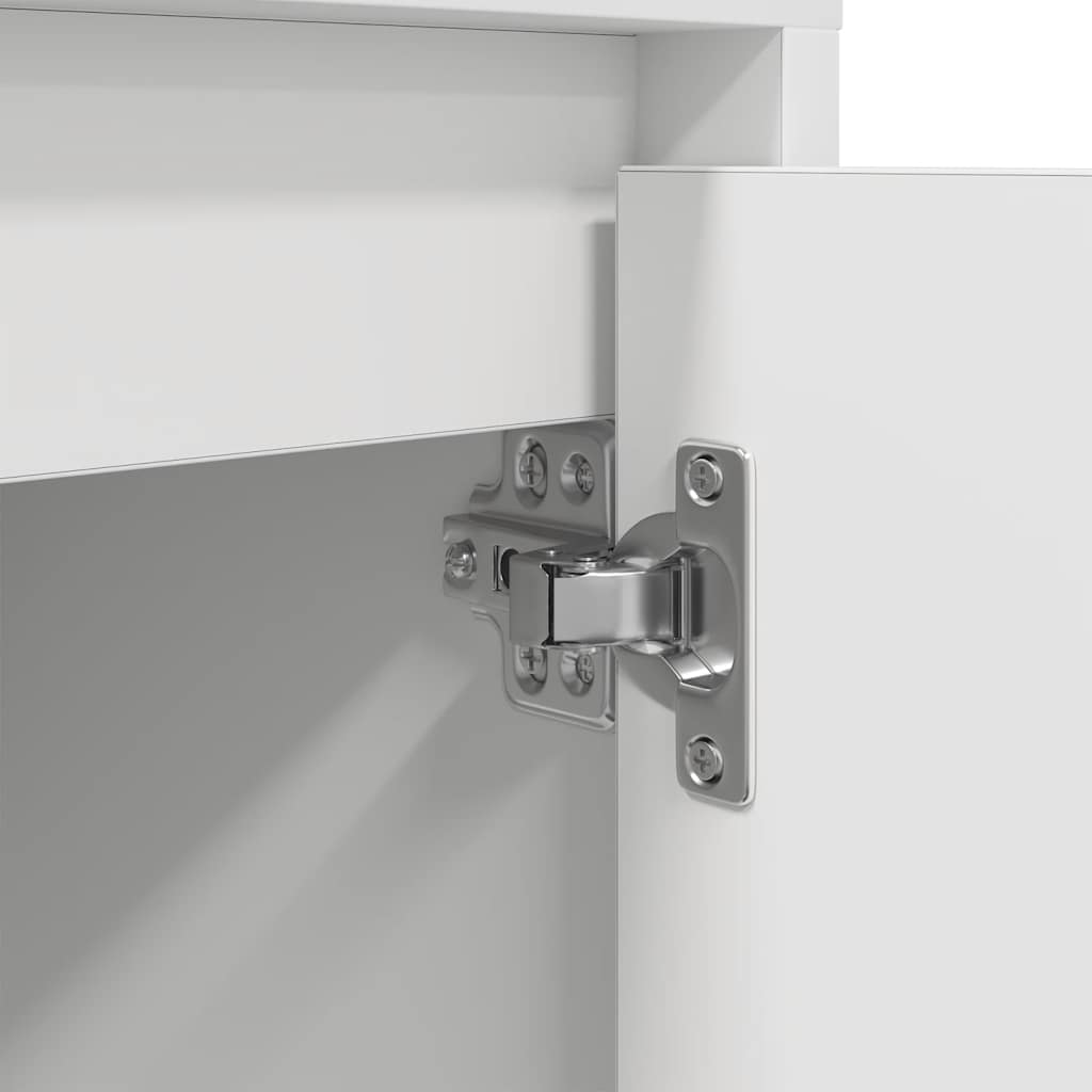 Bedside Cabinets with LED Lights 2 pcs White 38x34x50 cm