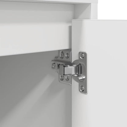 Bedside Cabinets with LED Lights 2 pcs White 38x34x50 cm