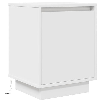 Bedside Cabinets with LED Lights 2 pcs White 38x34x50 cm