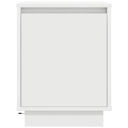 Bedside Cabinets with LED Lights 2 pcs White 38x34x50 cm
