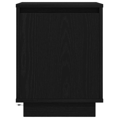 Bedside Cabinets with LED Lights 2 pcs Black 38x34x50 cm