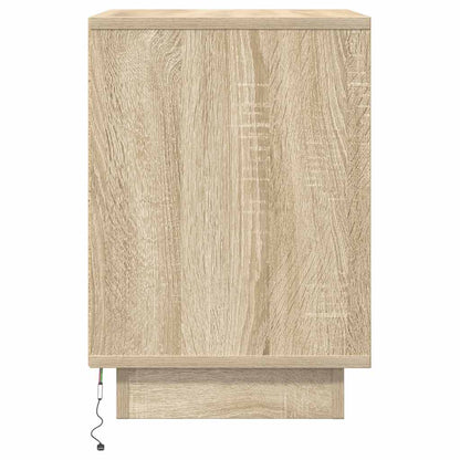 Bedside Cabinets with LED Lights 2 pcs Sonoma Oak 38x34x50 cm