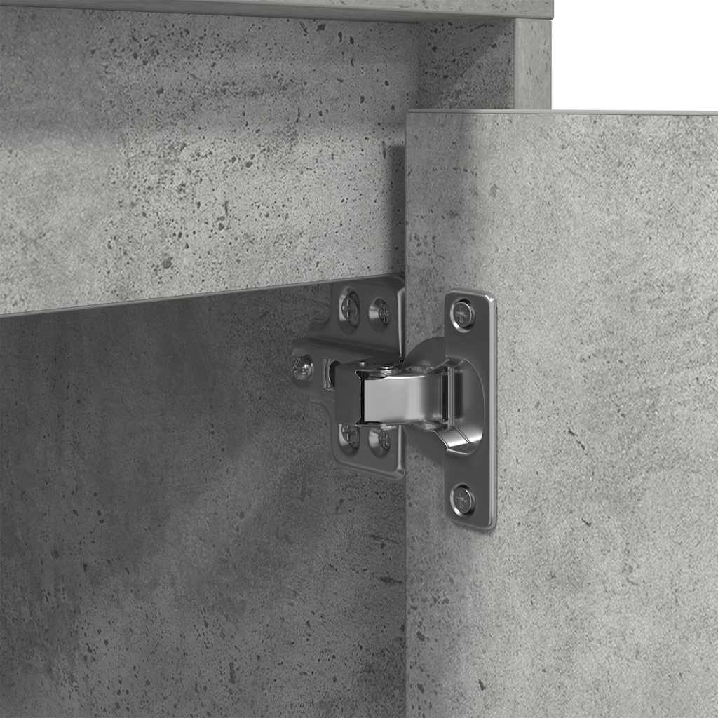 Bedside Cabinets with LED Lights 2 pcs Concrete Grey 38x34x50cm