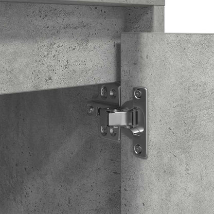 Bedside Cabinets with LED Lights 2 pcs Concrete Grey 38x34x50cm