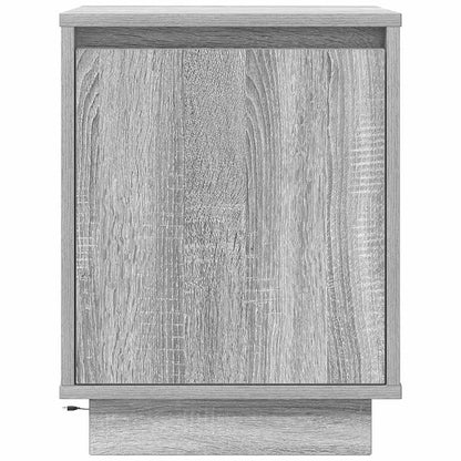 Bedside Cabinets with LED Lights 2 pcs Grey Sonoma 38x34x50 cm