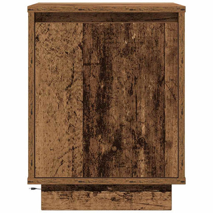 Bedside Cabinets with LED Lights 2 pcs Old Wood 38x34x50 cm