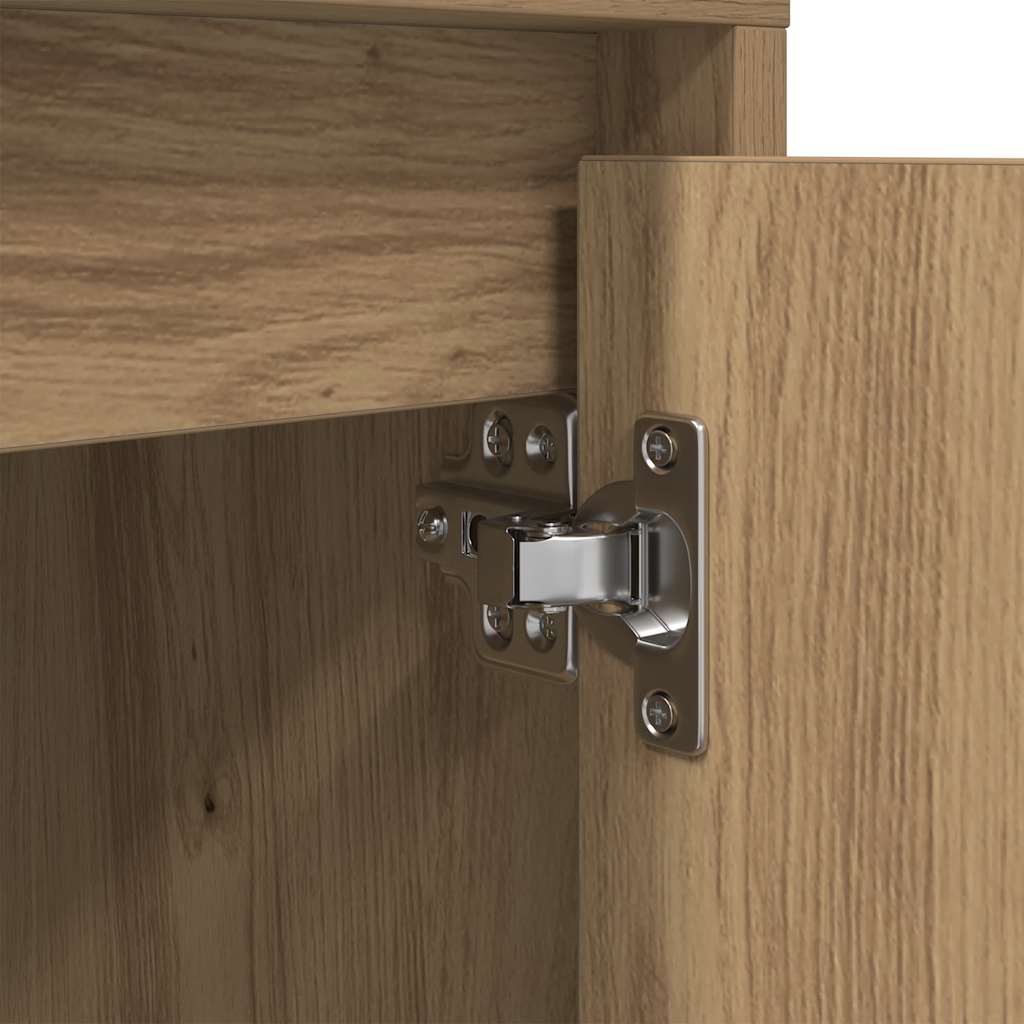 Bedside Cabinets with LED Lights 2 pcs Artisan Oak 38x34x50 cm