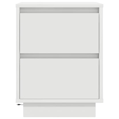 Bedside Cabinets with LED Lights 2 pcs White 38x34x50 cm