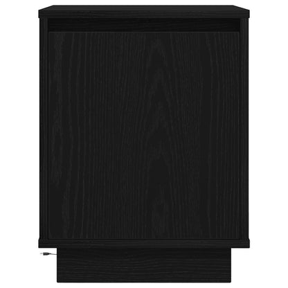 Bedside Cabinets with LED Lights 2 pcs Black 38x34x50 cm
