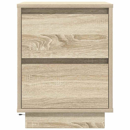 Bedside Cabinets with LED Lights 2 pcs Sonoma Oak 38x34x50 cm