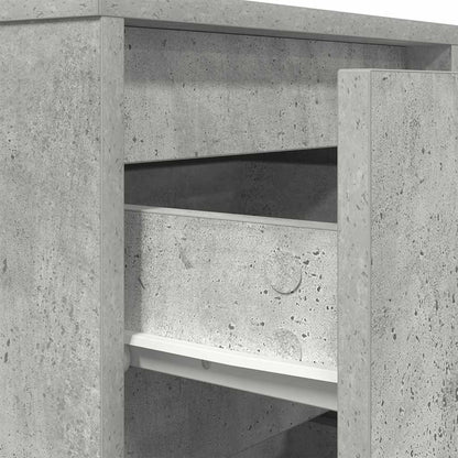 Bedside Cabinets with LED Lights 2 pcs Concrete Grey 38x34x50cm