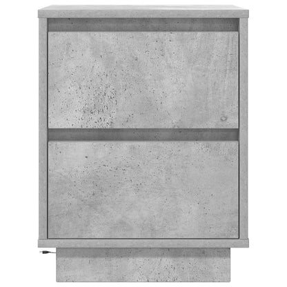 Bedside Cabinets with LED Lights 2 pcs Concrete Grey 38x34x50cm