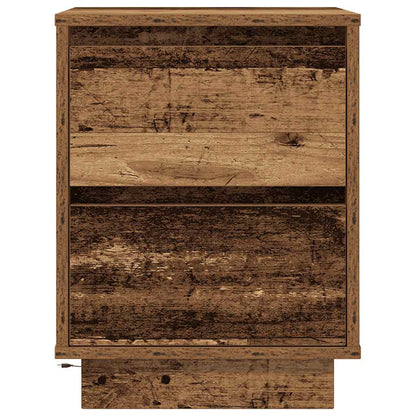 Bedside Cabinets with LED Lights 2 pcs Old Wood 38x34x50 cm