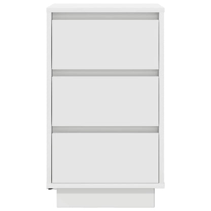 Bedside Cabinet with LED Lights White 38x34x65 cm