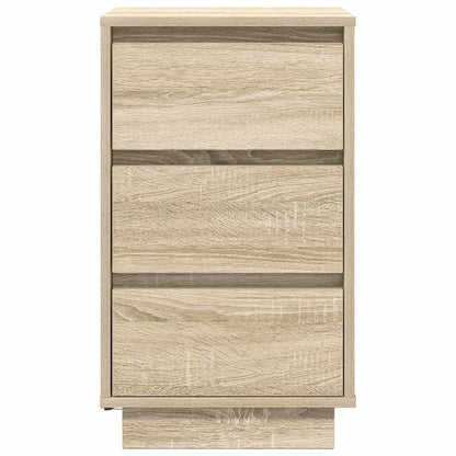 Bedside Cabinet with LED Lights Sonoma Oak 38x34x65 cm