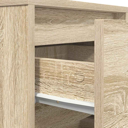Bedside Cabinet with LED Lights Sonoma Oak 38x34x65 cm