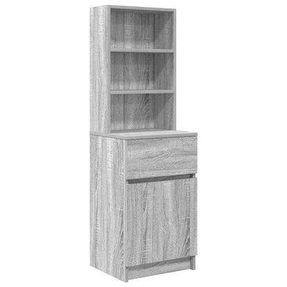 Bedside Cabinet Grey Sonoma 39x35x125 cm Engineered Wood