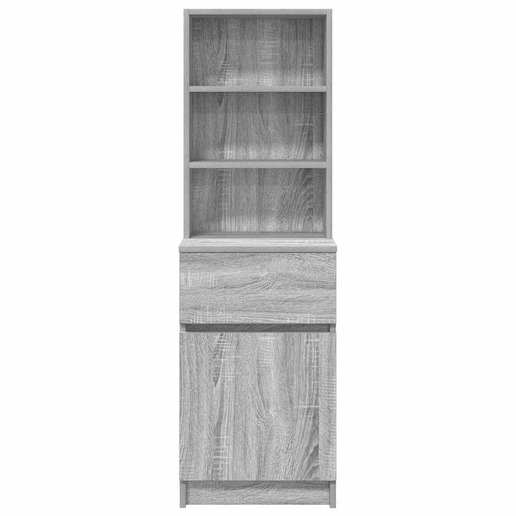 Bedside Cabinet Grey Sonoma 39x35x125 cm Engineered Wood