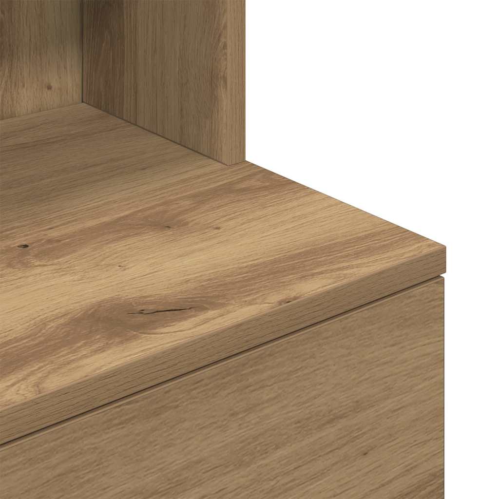 Bedside Cabinet Artisan Oak 39x35x125 cm Engineered Wood