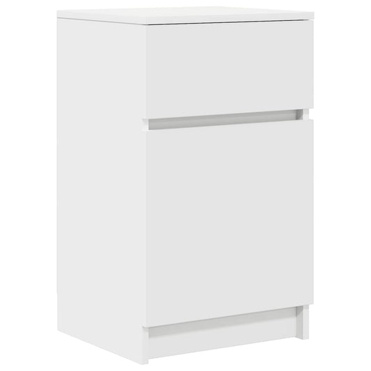 Bedside Cabinet White 39x35x65 cm Engineered Wood