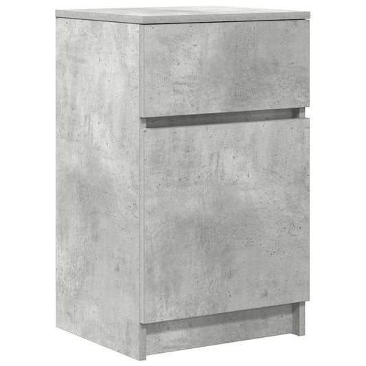 Bedside Cabinet Concrete Grey 39x35x65 cm Engineered Wood