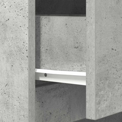 Bedside Cabinets 2 pcs Concrete Grey 39x35x65cm Engineered Wood