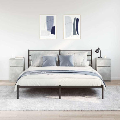Bedside Cabinets 2 pcs Concrete Grey 39x35x65cm Engineered Wood