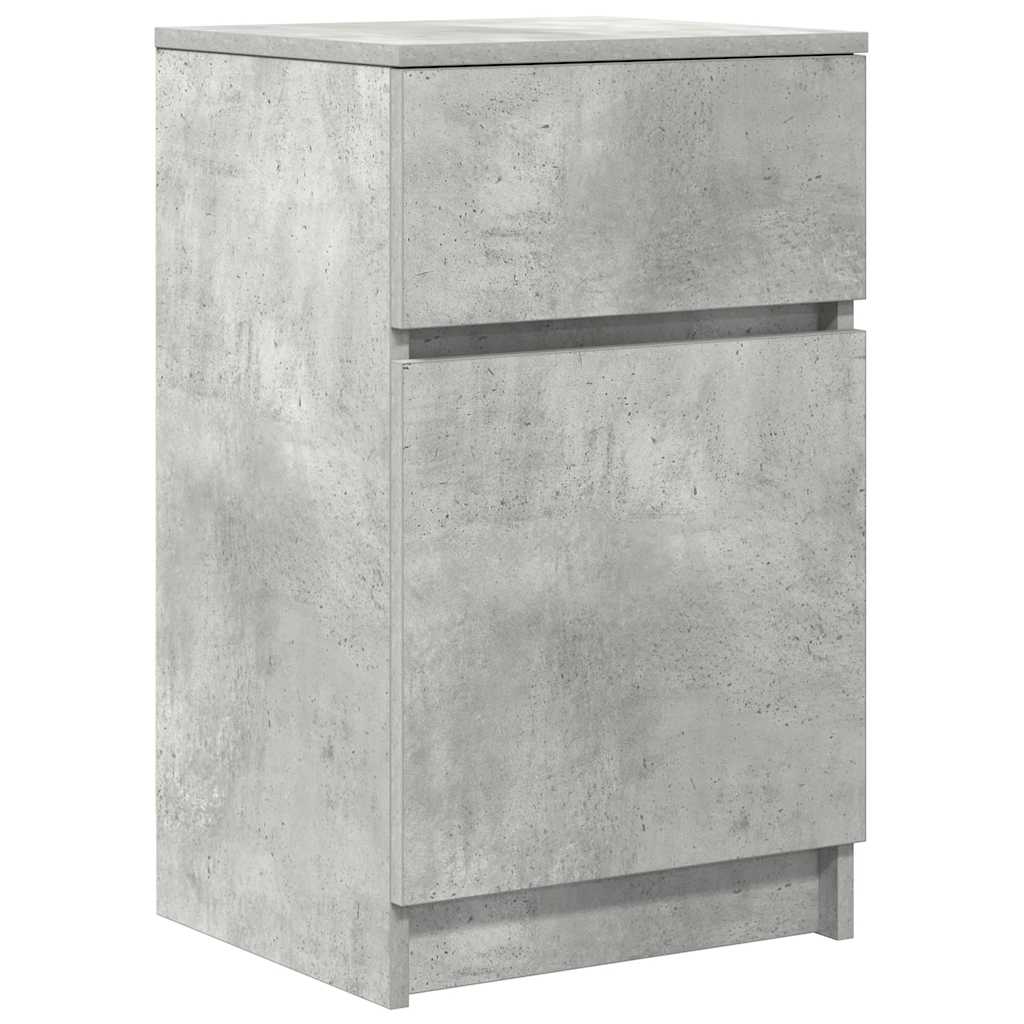 Bedside Cabinets 2 pcs Concrete Grey 39x35x65cm Engineered Wood