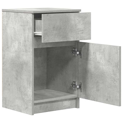 Bedside Cabinets 2 pcs Concrete Grey 39x35x65cm Engineered Wood