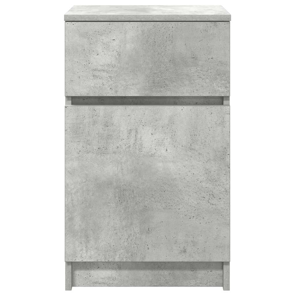 Bedside Cabinets 2 pcs Concrete Grey 39x35x65cm Engineered Wood